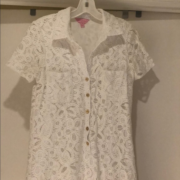 Lilly Pulitzer Dresses & Skirts - Lilly Pulitzer Nelle dress lace white 2